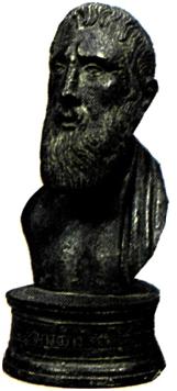 Χάλκινη προτομή του Ζήνωνος (2ος αι. μ.Χ.). Ο Ζήνων από το Κίτιο της Κύπρου ήταν ιδρυτής της σχολής των Στωικών. (Νεάπολη, Εθνικό Μουσείο)