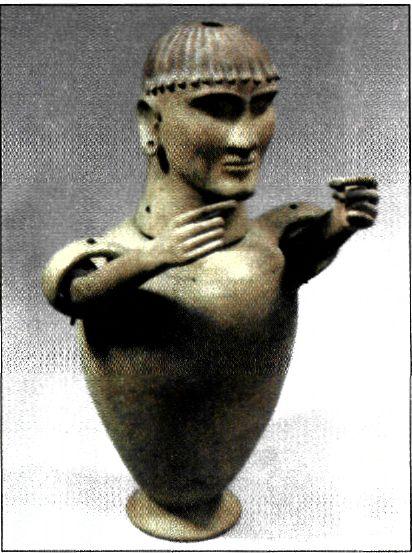 Ετρουσκικό τεφροδόχο* αγγείο του β'μισού του 6ου αι. π.Χ. (Παρίσι, Μουσείο Λούβρου)