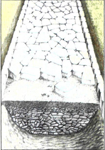 Αναπαράσταση κατασκευής ρωμαϊκών οδών. Η οδοποιία ήταν ένα από τα επιτεύγματα των Ρωμαίων. Συνέβαλε στη μετακίνηση του στρατού και την ανάπτυξη εμπορικών επαφών στο εσωτερικό της Ιταλικής χερσονήσου.