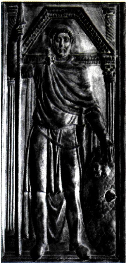 Υπατικό δίπτυχο* από ελεφαντοστό. Στη μία πλευρά του εικονίζεται ο Στιλίχων, βανδαλικής καταγωγής στρατιωτικός ηγέτης του Δυτικού Ρωμαϊκού κράτους, ο οποίος στάλθηκε στην Πελοπόννησο για την αντιμετώπιση του Αλάριχου.  (Monza, Καθεδρικός ναός)