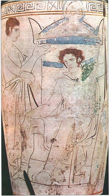 ΑΘηναίος πολεμιστής (παράσταση σε λήκυθο)