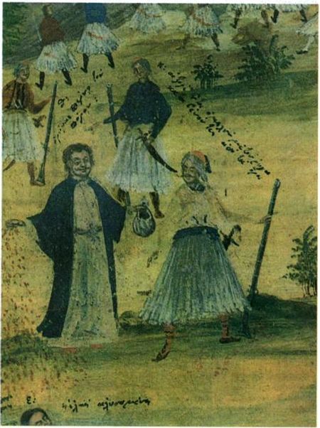 Δημήτριος Ζωγράφος (π. 1790 -μετά το 1840), Ο Ρήγας σπέρνει το σπόρο της ελευθερίας (λεπτομέρεια από το έργο Η πτώση της Κωνσταντινουπόλεως) Εθνικό Ιστορικό Μουσείο