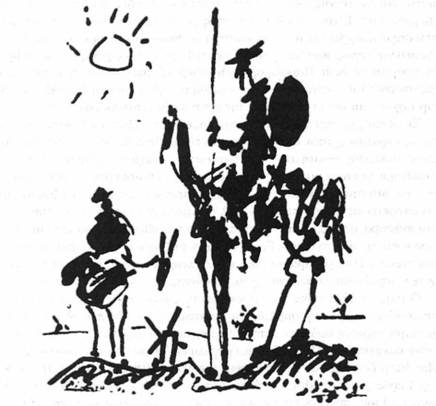 Pablo Picasso (1881-1973), Δον Κιχώτης (σχέδιο)