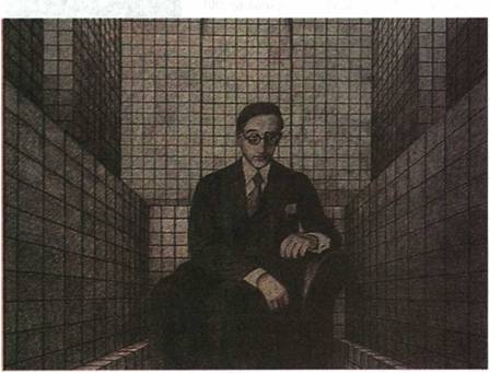 Αλέξανδρος Ίσαρης (γεν. 1941), Η μοναξιά τον ποιητή (λεπτομέρεια) («Προσωπογραφίες» Κ.Π. Καβάφη - Σύνδεσμος Αιγυπτιωτών Ελλήνων, 1995)